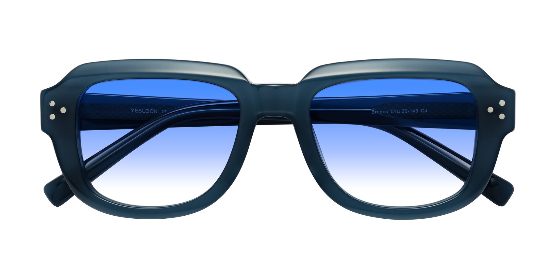 Folded Front of Bruges in Blue with Blue Gradient Lenses