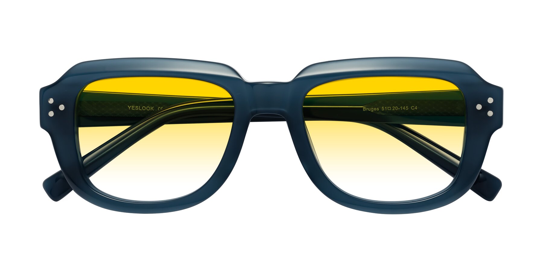 Folded Front of Bruges in Blue with Yellow Gradient Lenses