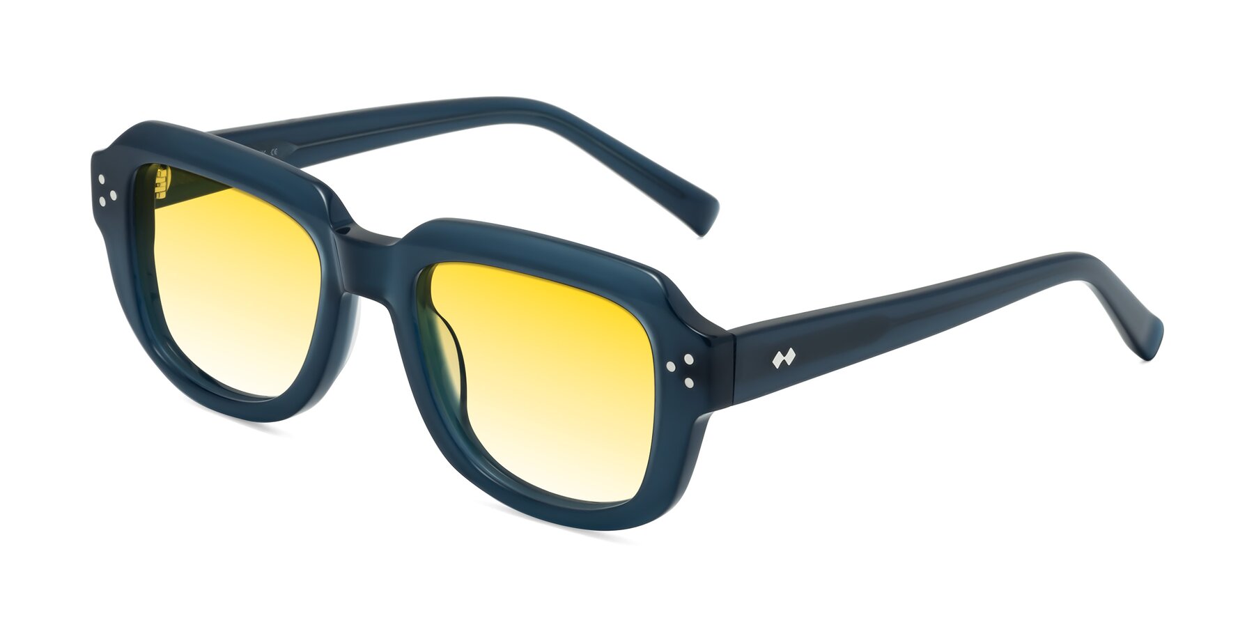 Angle of Bruges in Blue with Yellow Gradient Lenses
