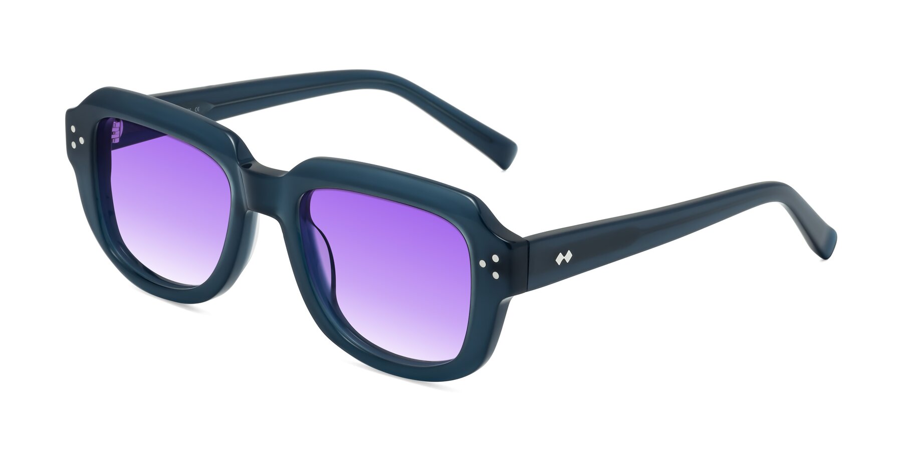 Angle of Bruges in Blue with Purple Gradient Lenses
