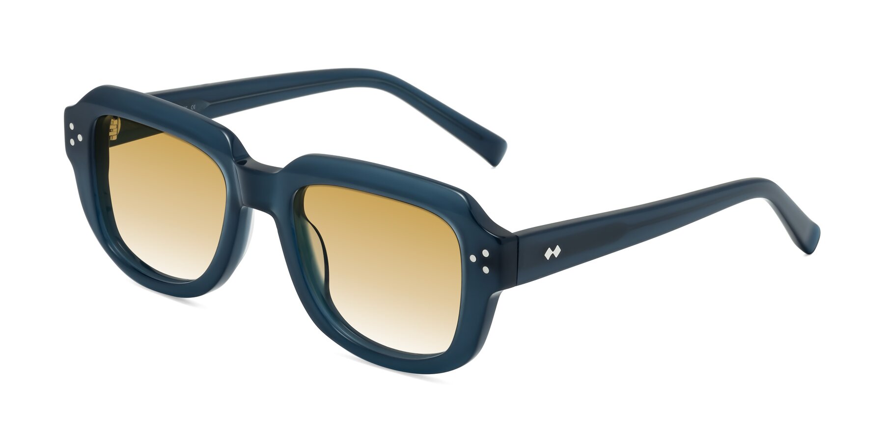 Angle of Bruges in Blue with Champagne Gradient Lenses