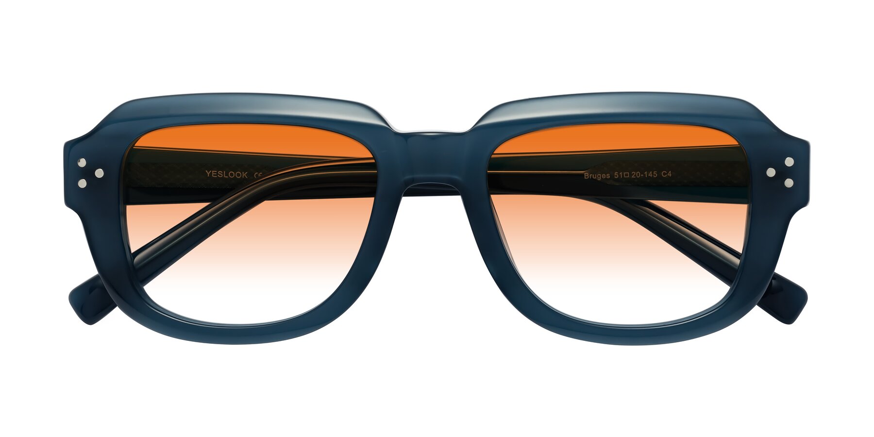 Folded Front of Bruges in Blue with Orange Gradient Lenses