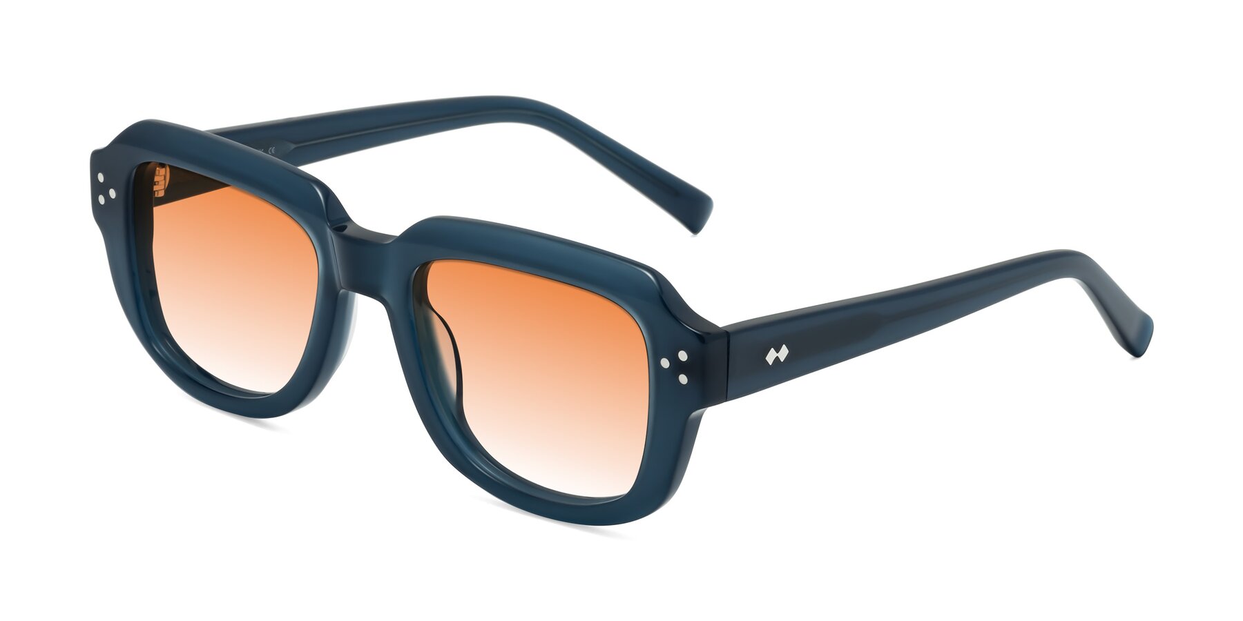 Angle of Bruges in Blue with Orange Gradient Lenses