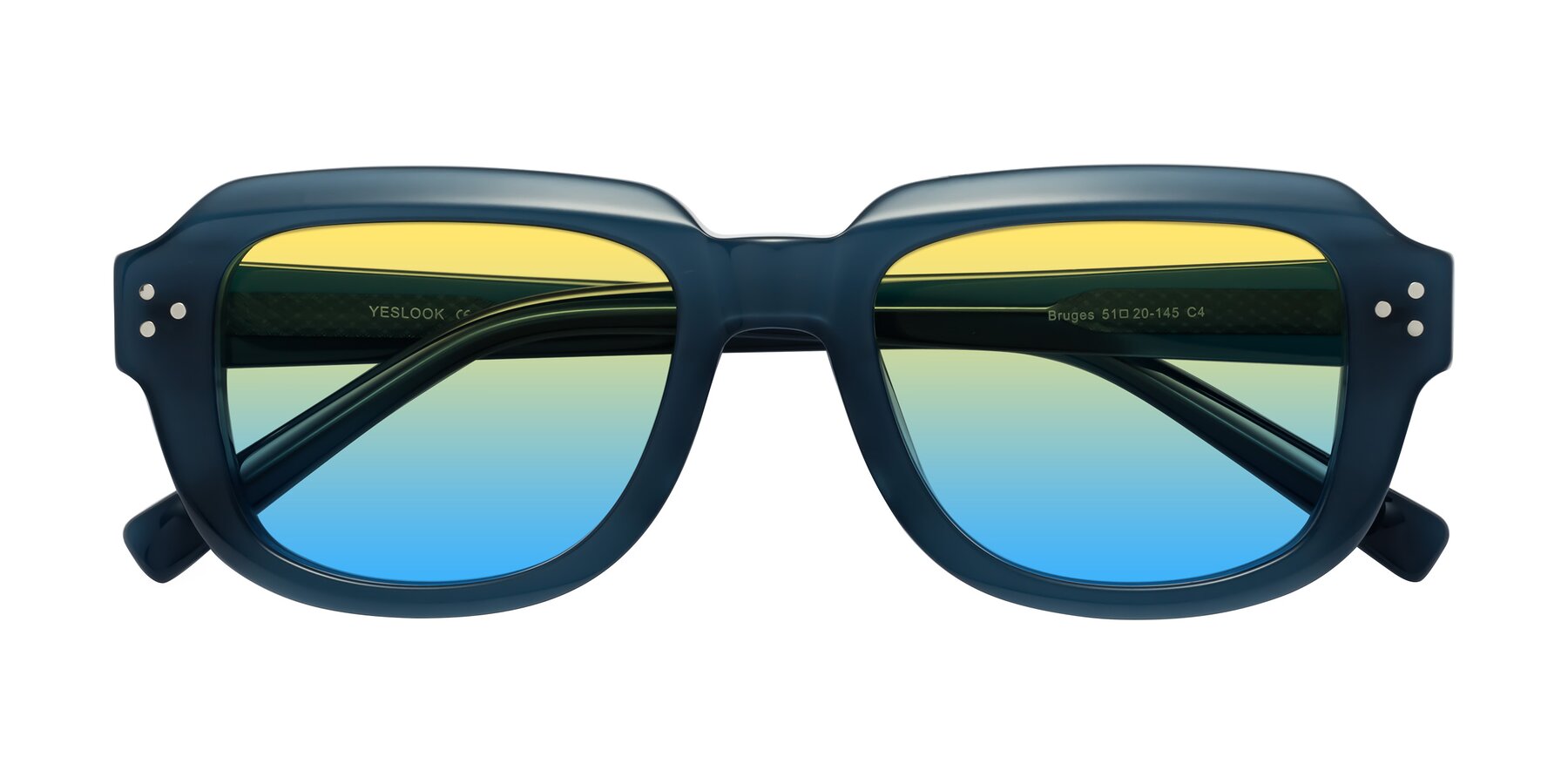 Folded Front of Bruges in Blue with Yellow / Blue Gradient Lenses