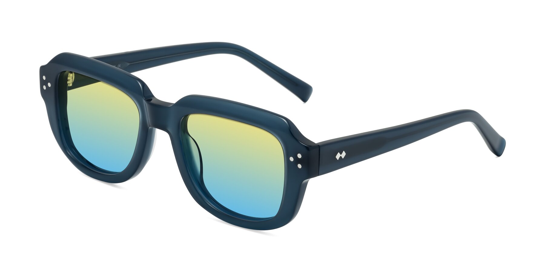Angle of Bruges in Blue with Yellow / Blue Gradient Lenses