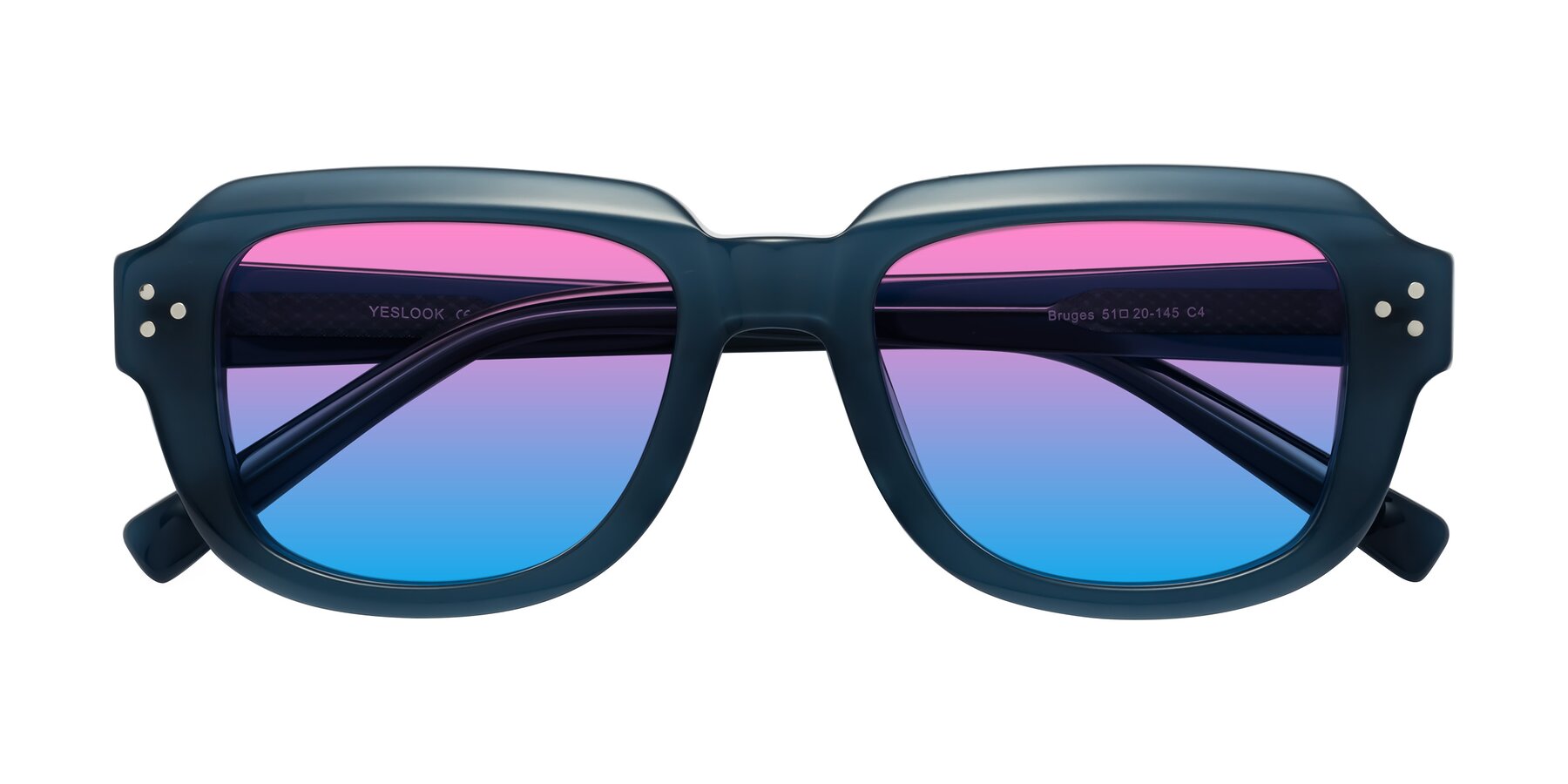 Folded Front of Bruges in Blue with Pink / Blue Gradient Lenses