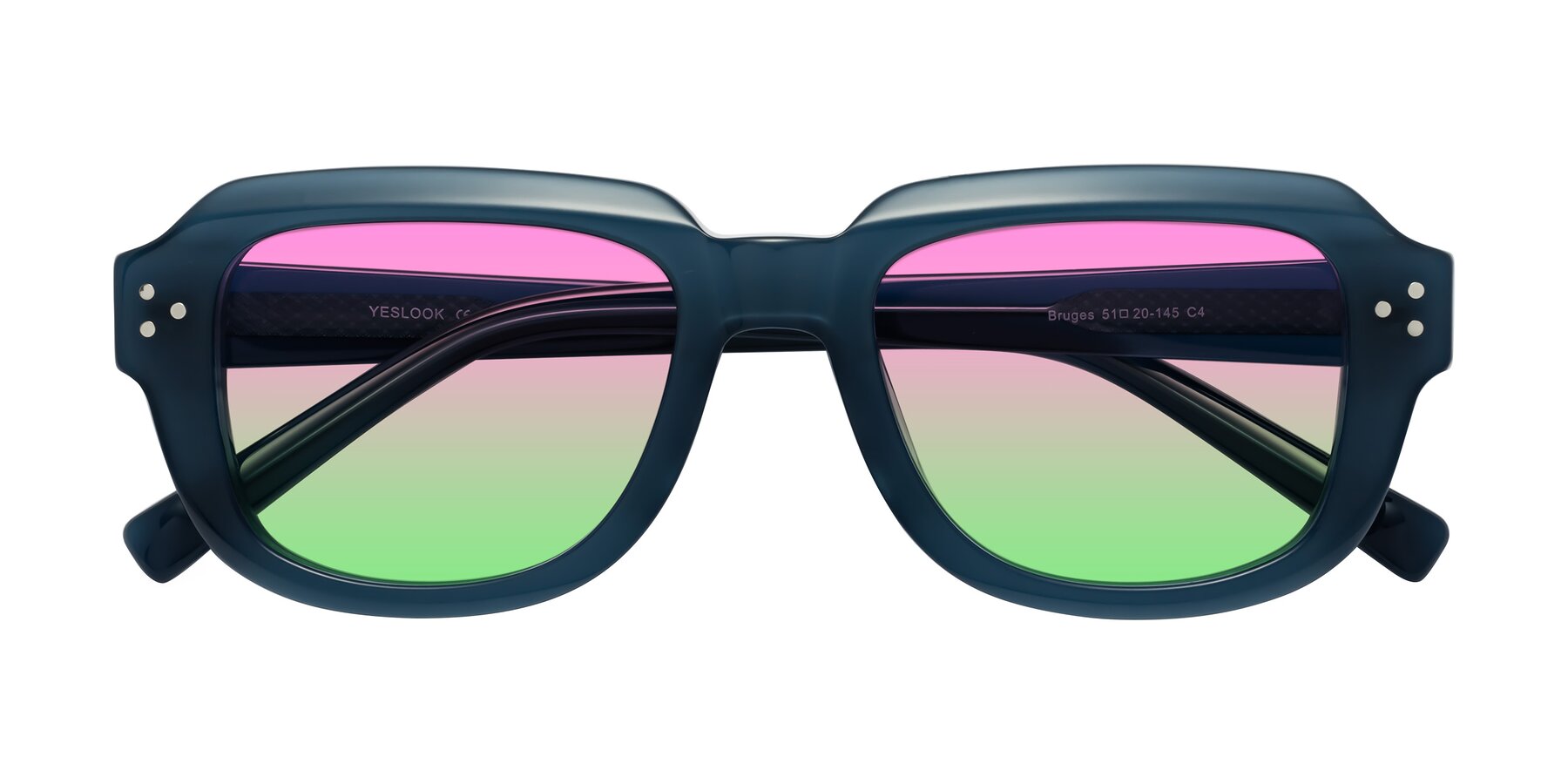Folded Front of Bruges in Blue with Pink / Green Gradient Lenses