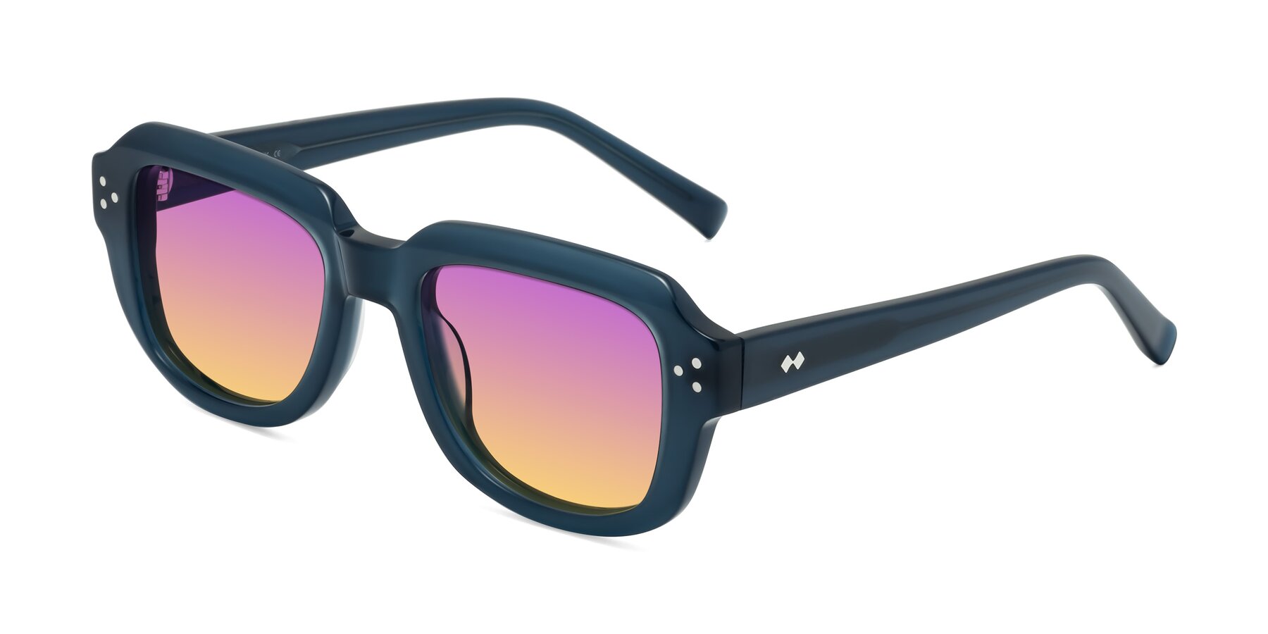 Angle of Bruges in Blue with Purple / Yellow Gradient Lenses