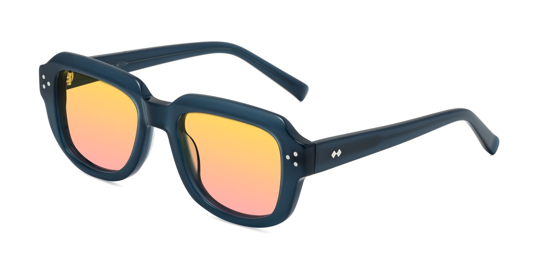 Angle of Bruges in Blue with Yellow / Pink Gradient Lenses