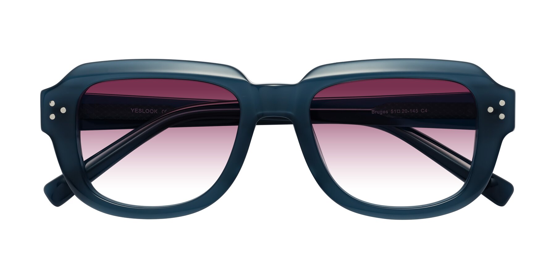 Folded Front of Bruges in Blue with Wine Gradient Lenses