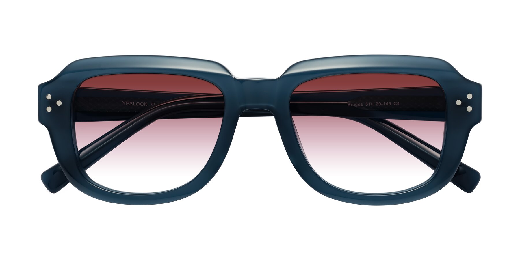 Folded Front of Bruges in Blue with Garnet Gradient Lenses