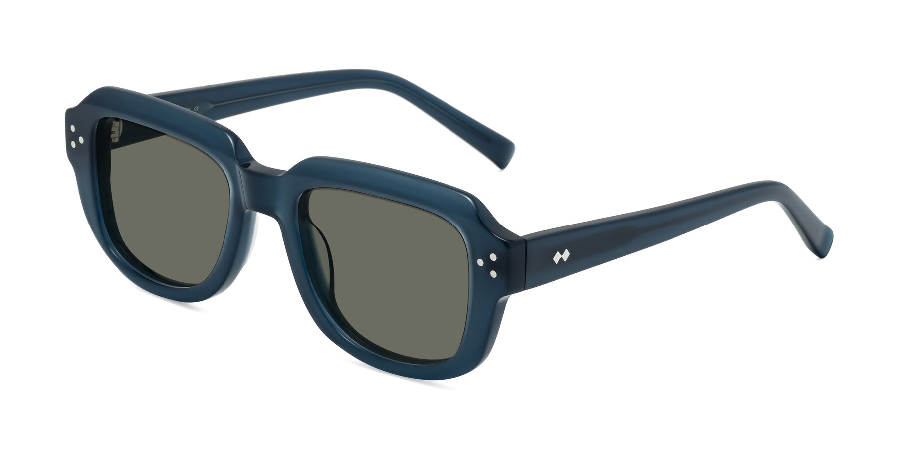 Angle of Bruges in Blue with Gray Polarized Lenses