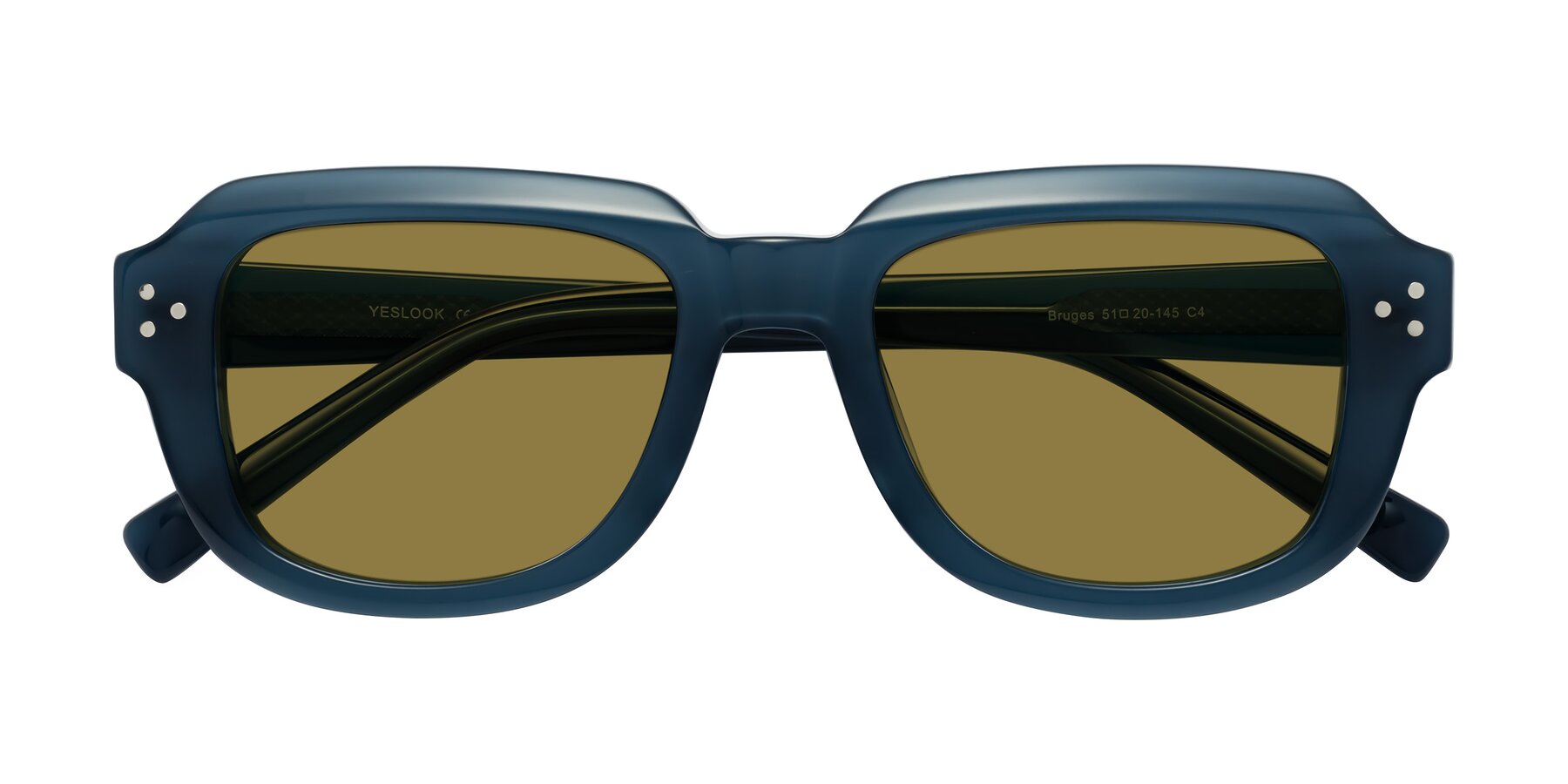 Folded Front of Bruges in Blue with Brown Polarized Lenses