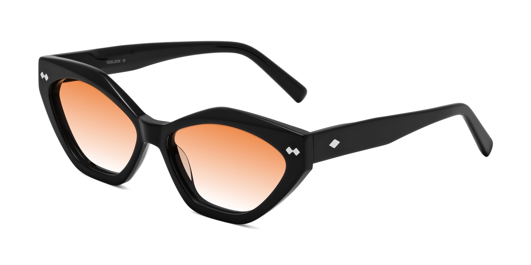Angle of Delphi in Black with Orange Gradient Lenses