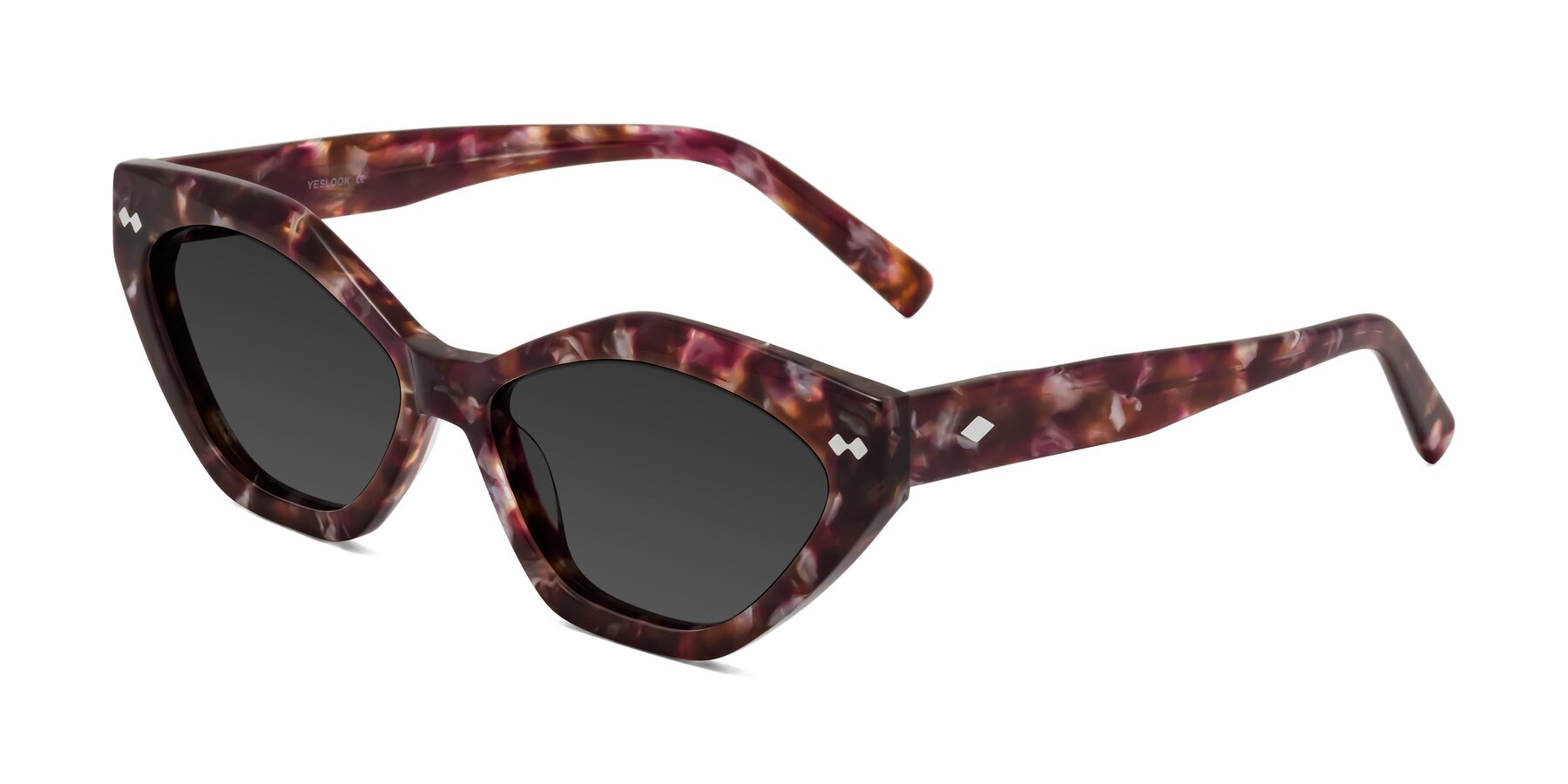 Angle of Delphi in Plum Tortoise with Gray Tinted Lenses