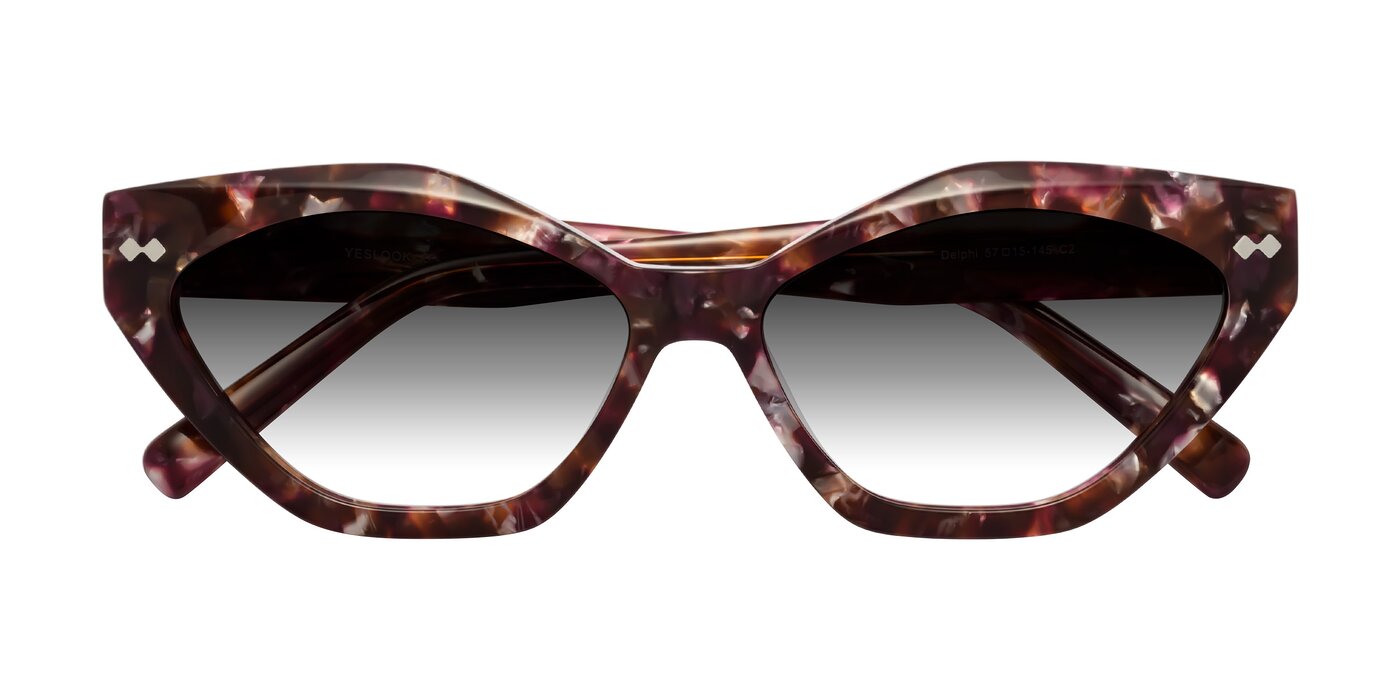 Delphi - Plum Tortoise Gradient Sunglasses