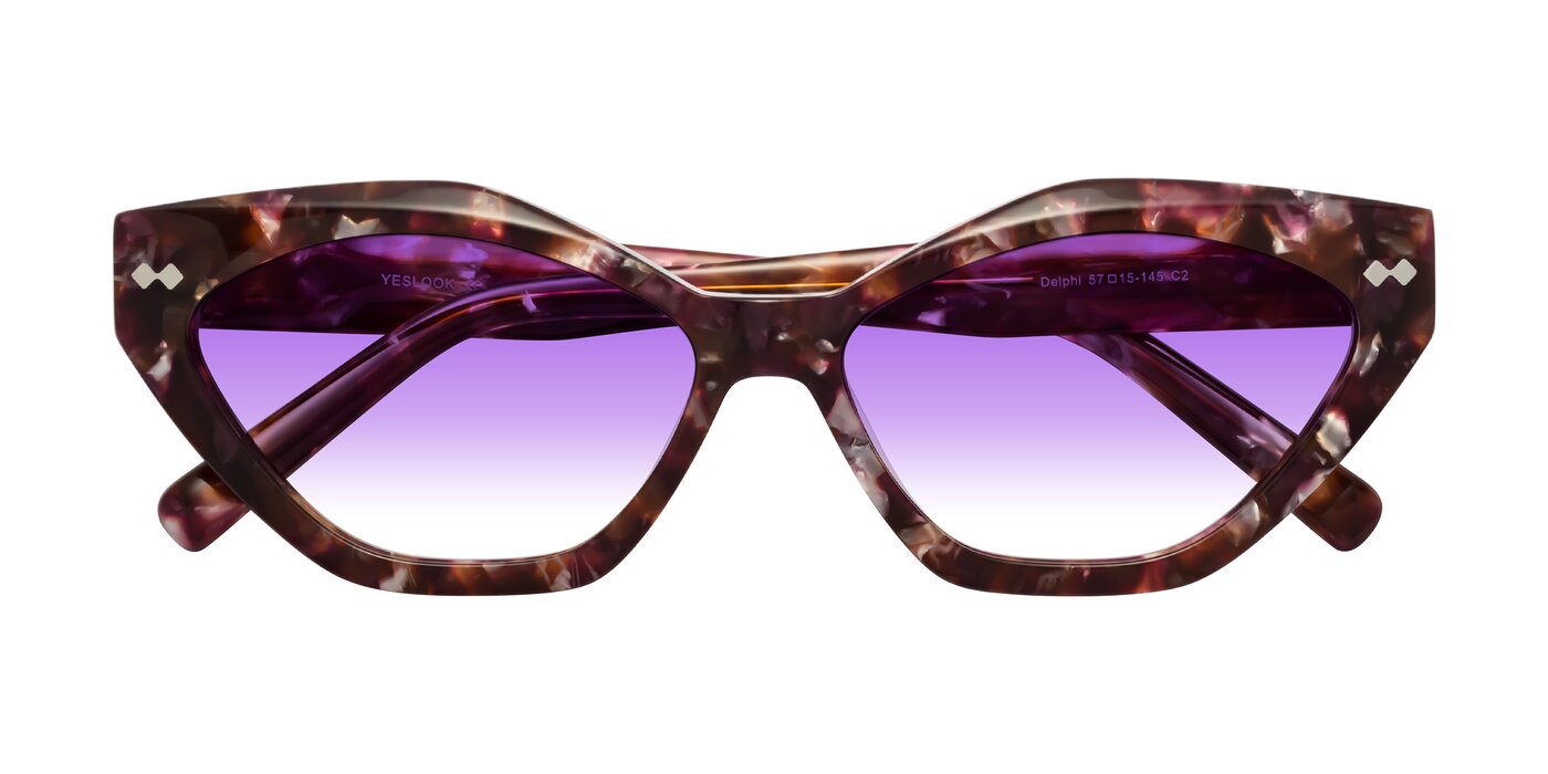 Delphi - Plum Tortoise Gradient Sunglasses