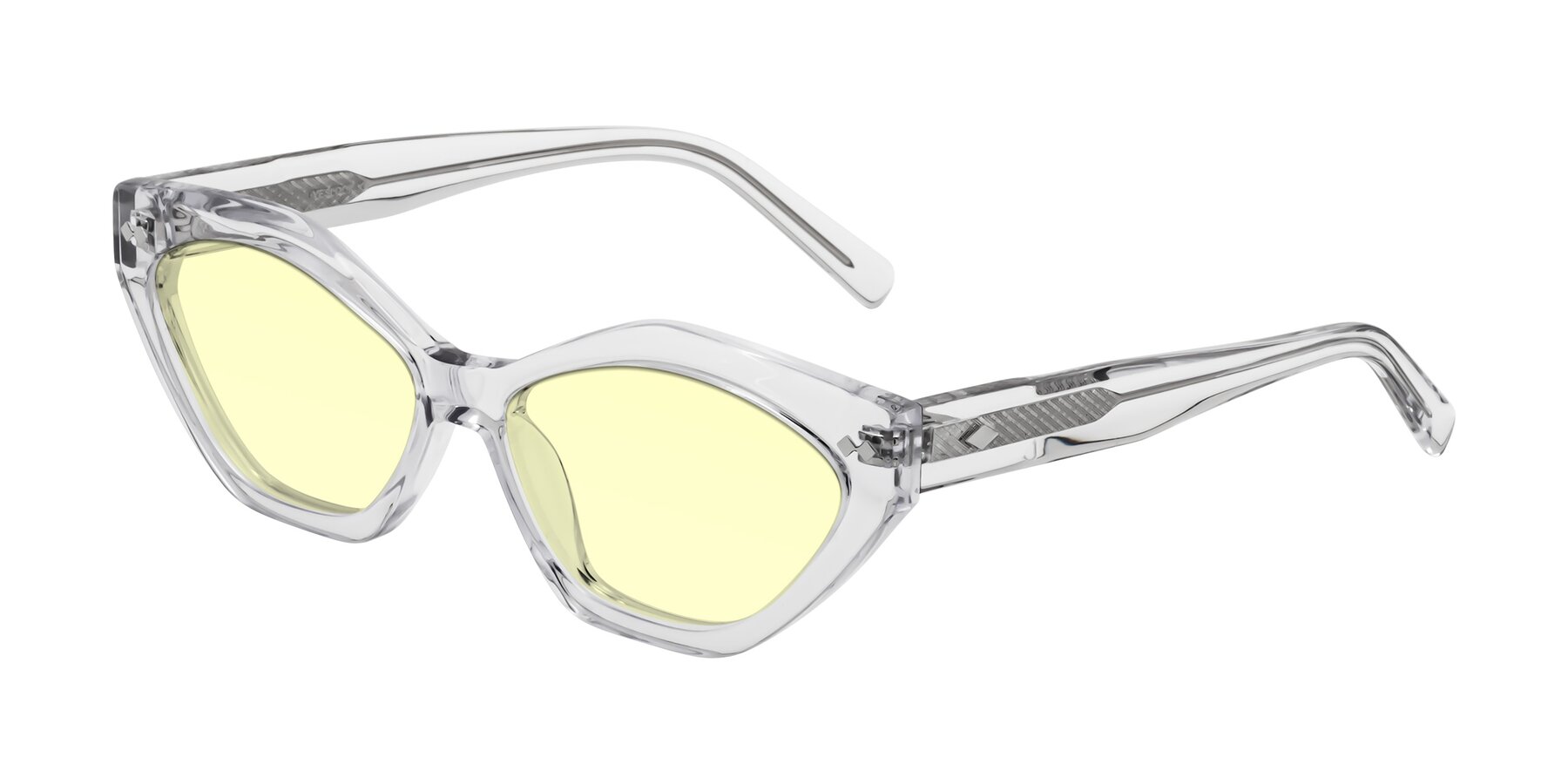Angle of Delphi in Clear with Light Yellow Tinted Lenses