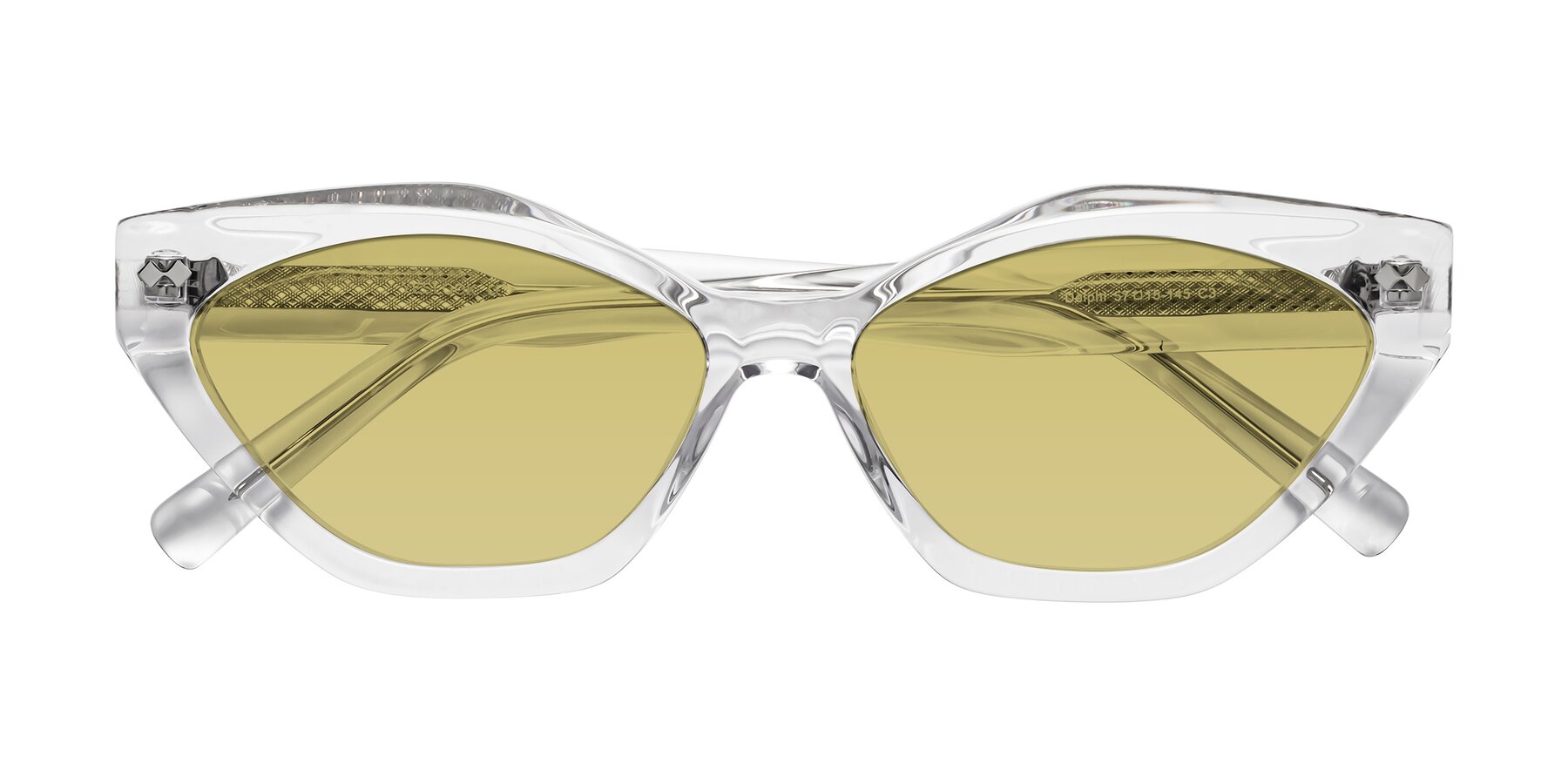 Folded Front of Delphi in Clear with Medium Champagne Tinted Lenses