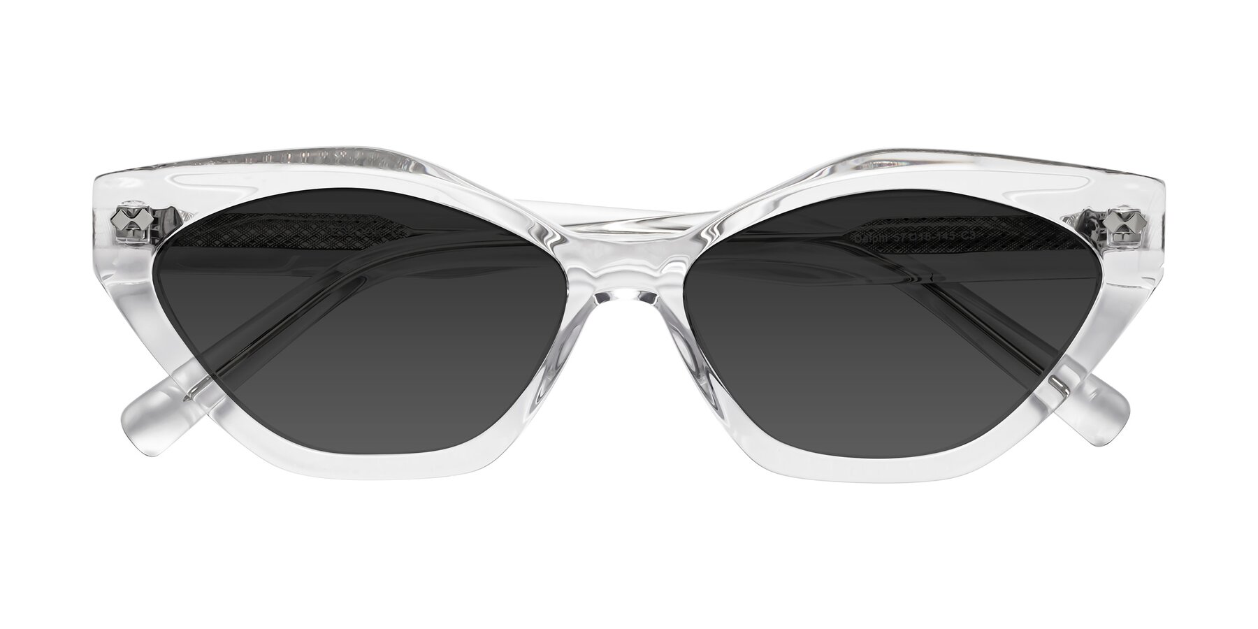 Folded Front of Delphi in Clear with Gray Tinted Lenses