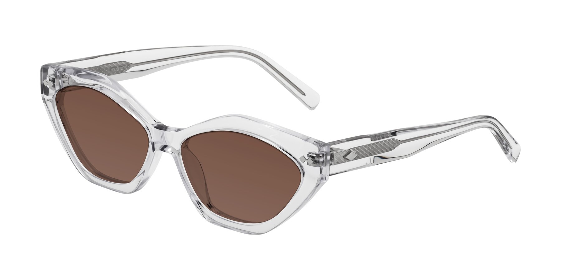 Angle of Delphi in Clear with Brown Tinted Lenses