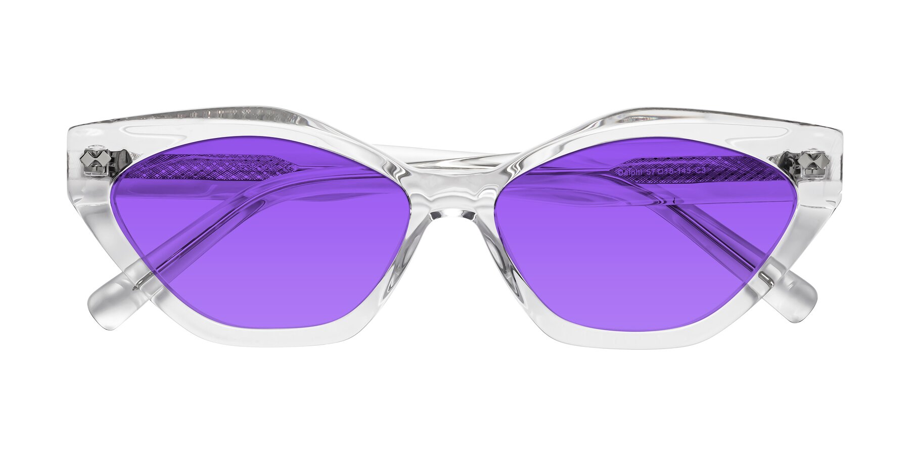 Folded Front of Delphi in Clear with Purple Tinted Lenses