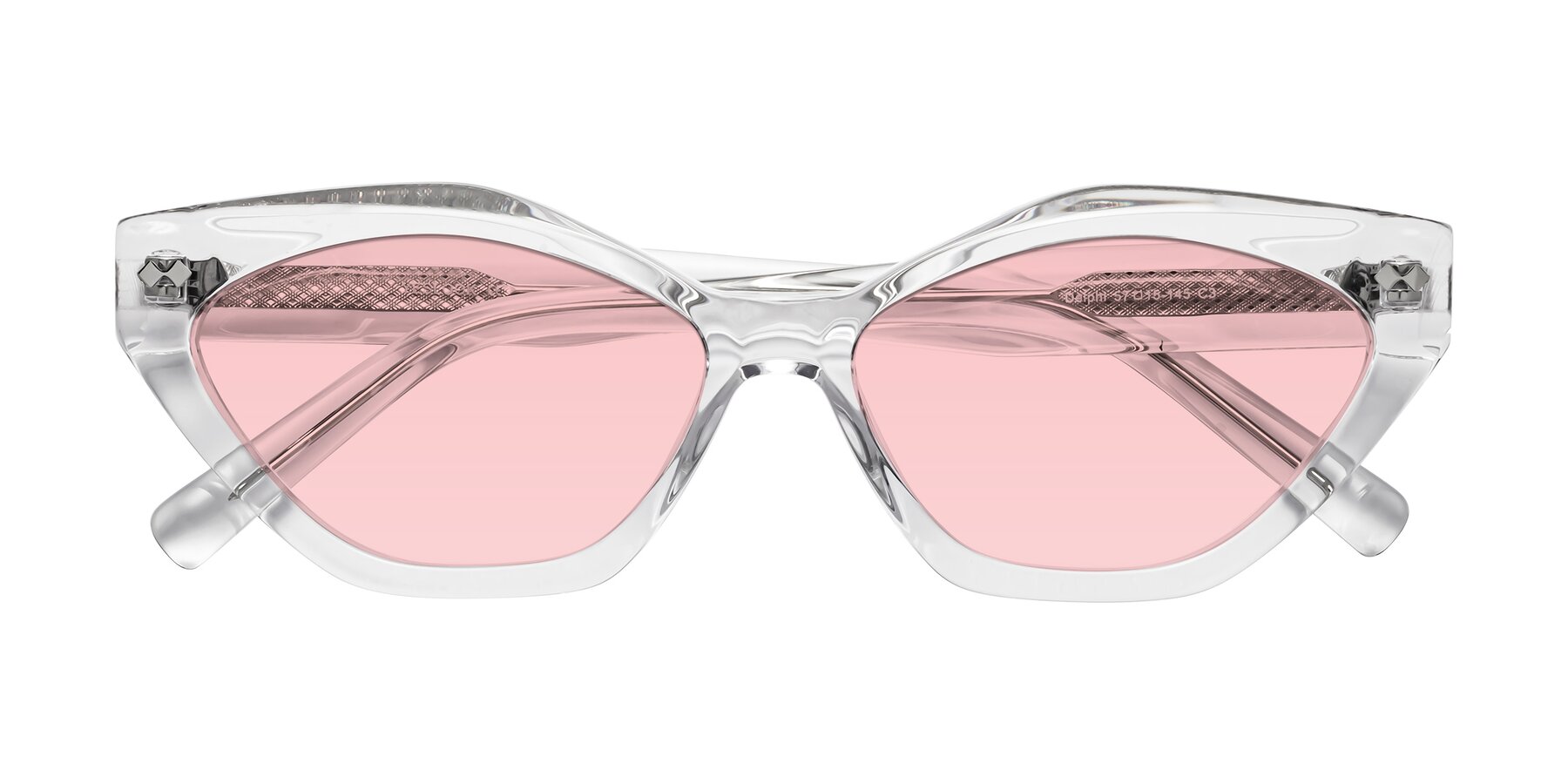 Folded Front of Delphi in Clear with Light Garnet Tinted Lenses