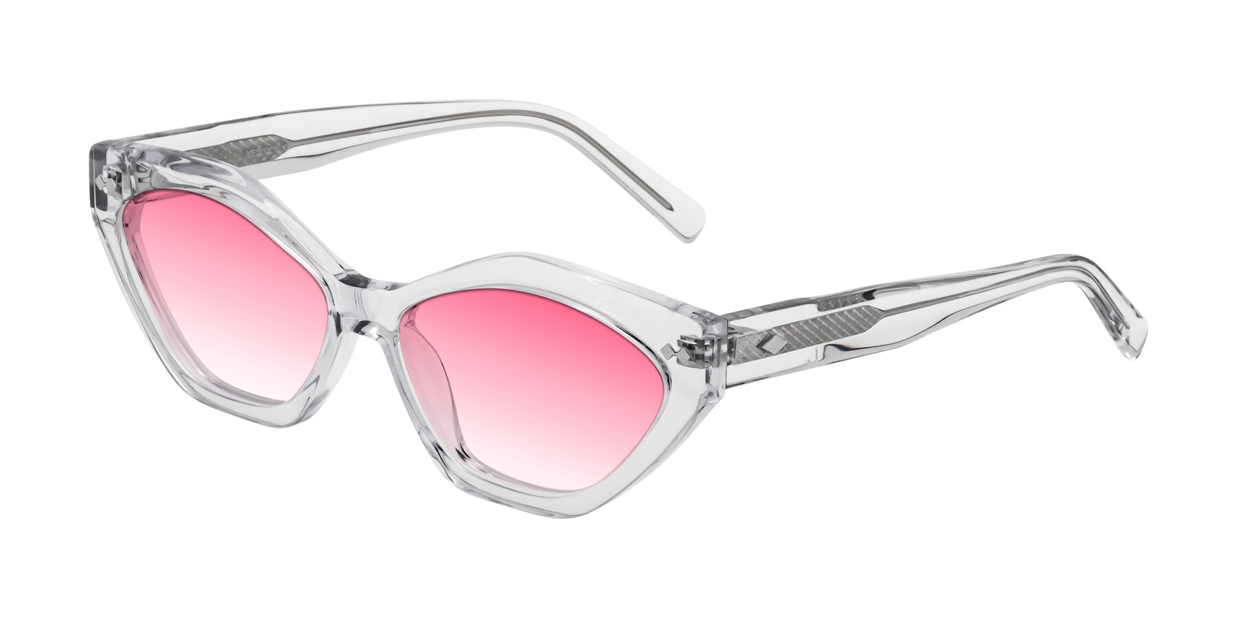 Angle of Delphi in Clear with Pink Gradient Lenses
