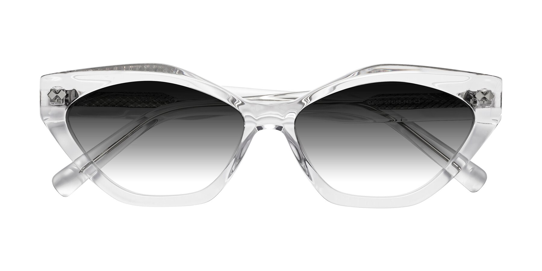 Folded Front of Delphi in Clear with Gray Gradient Lenses