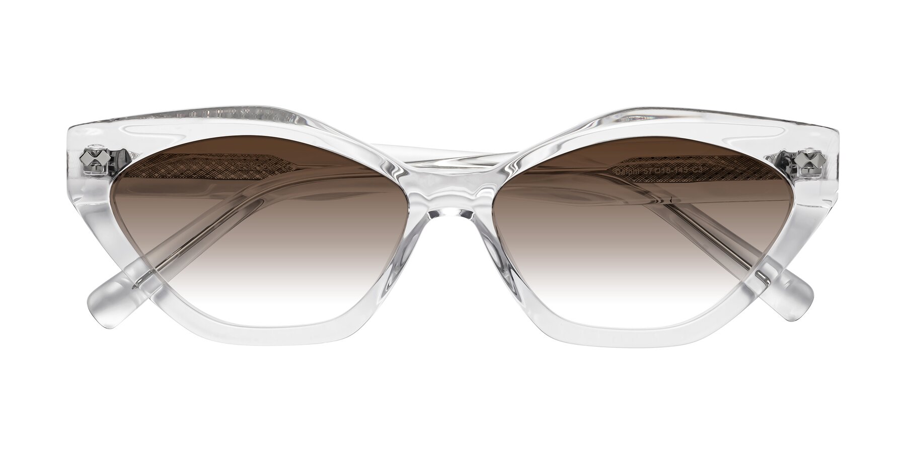 Folded Front of Delphi in Clear with Brown Gradient Lenses