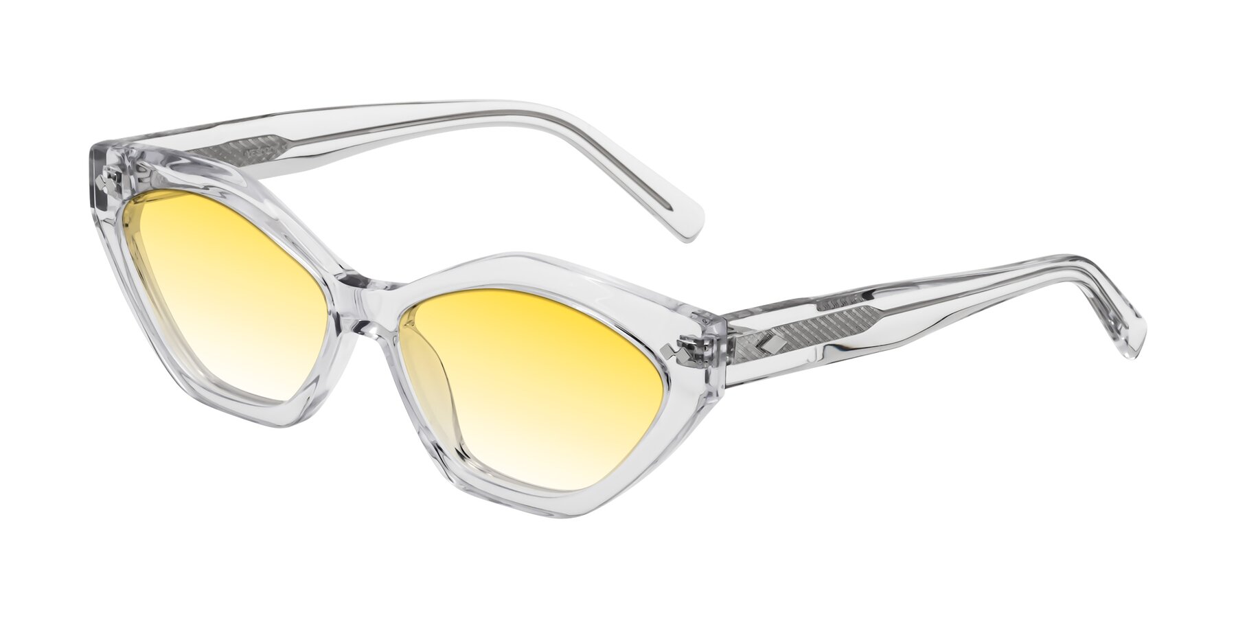 Angle of Delphi in Clear with Yellow Gradient Lenses