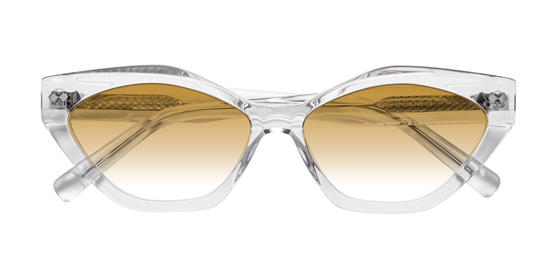 Folded Front of Delphi in Clear with Champagne Gradient Lenses