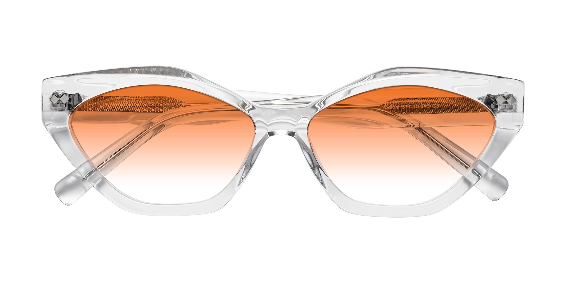 Folded Front of Delphi in Clear with Orange Gradient Lenses