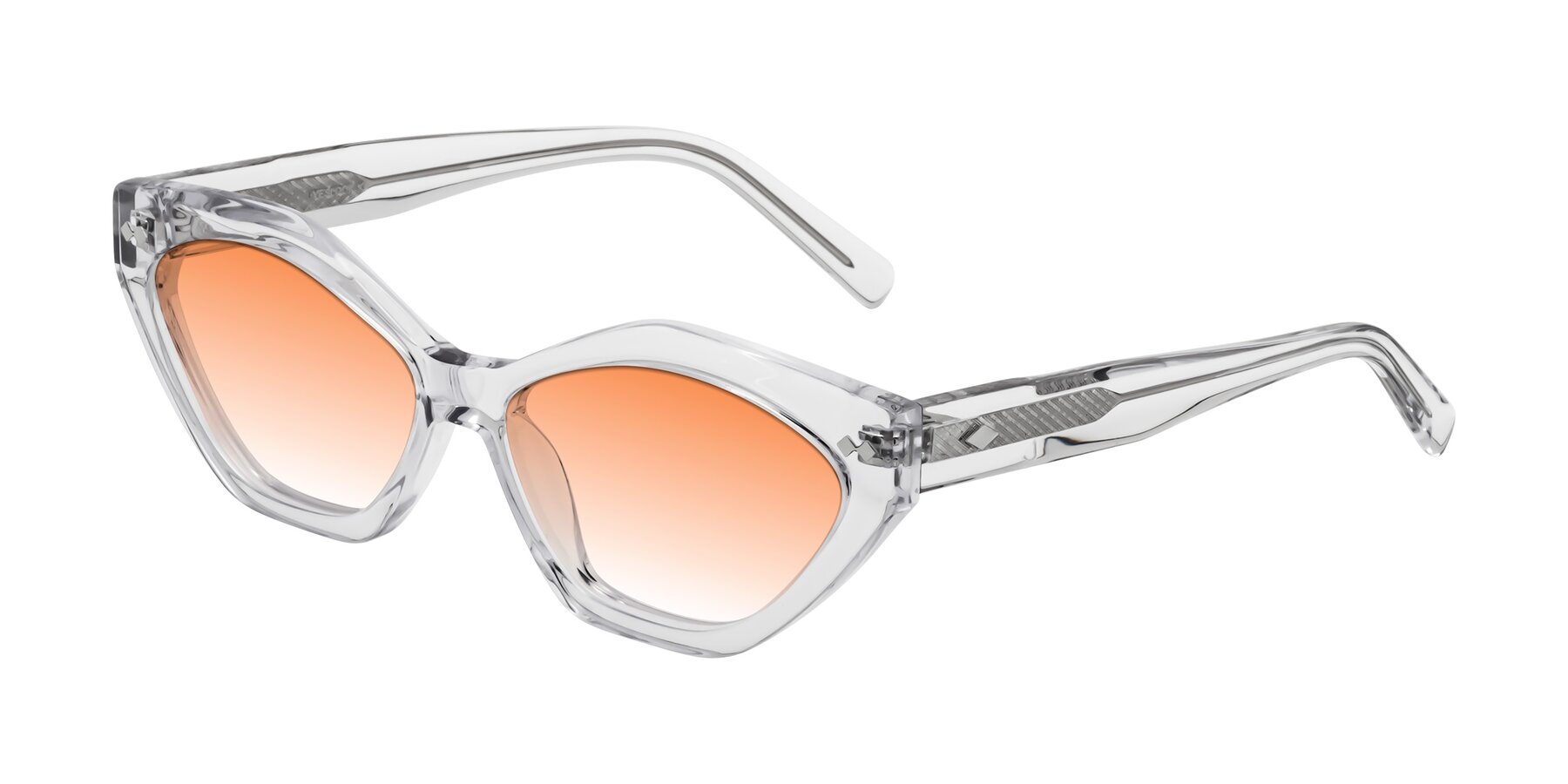 Angle of Delphi in Clear with Orange Gradient Lenses