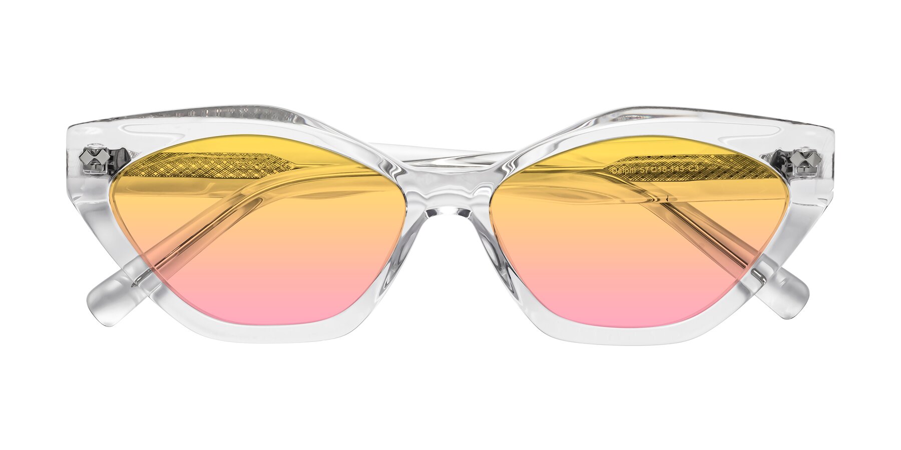 Folded Front of Delphi in Clear with Yellow / Pink Gradient Lenses