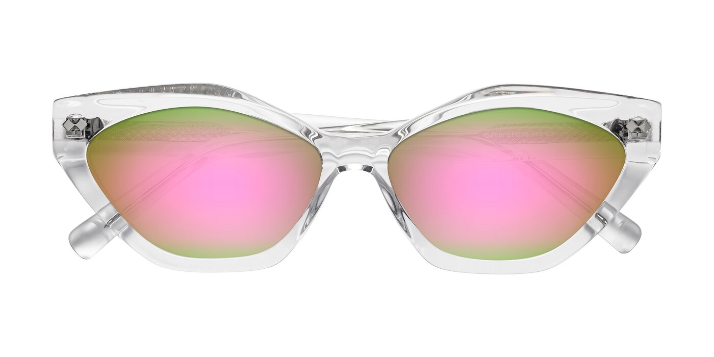 Delphi - Clear Flash Mirrored Sunglasses