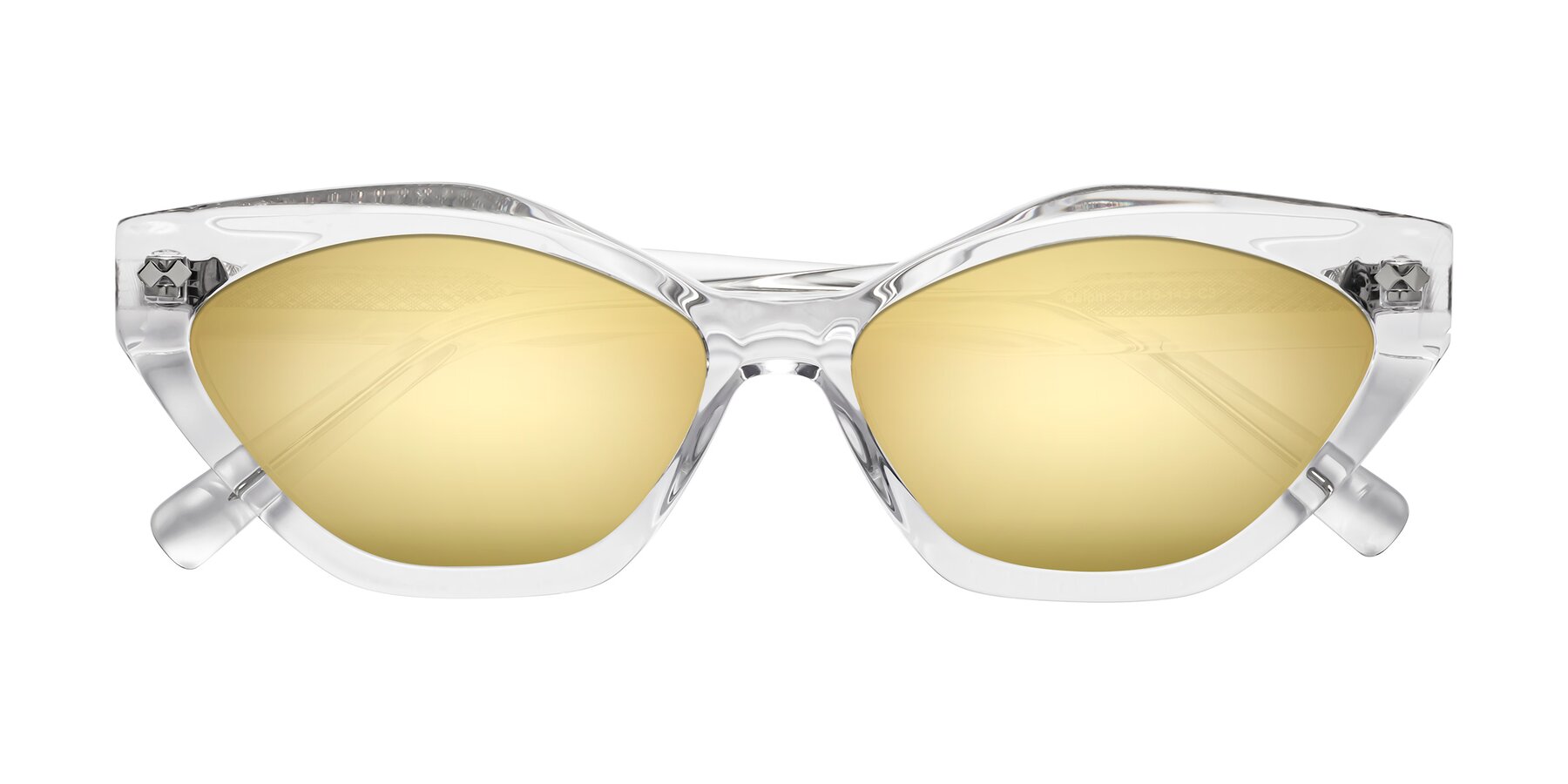 Folded Front of Delphi in Clear with Gold Mirrored Lenses