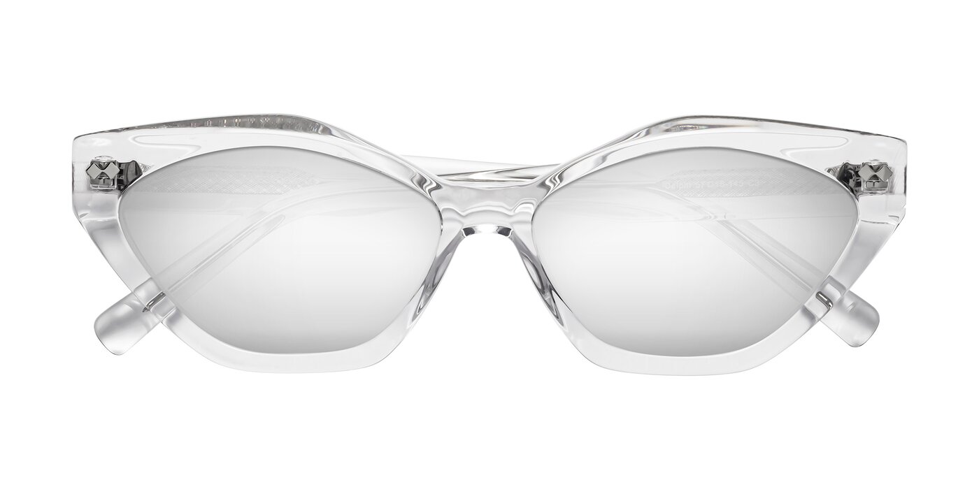 Delphi - Clear Flash Mirrored Sunglasses