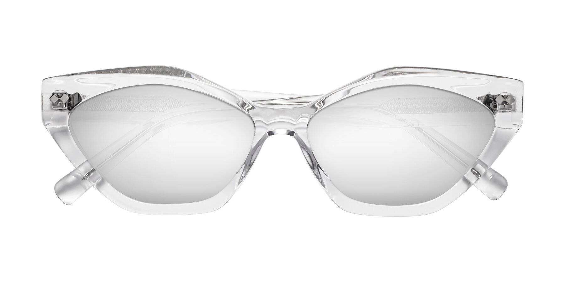 Folded Front of Delphi in Clear with Silver Mirrored Lenses