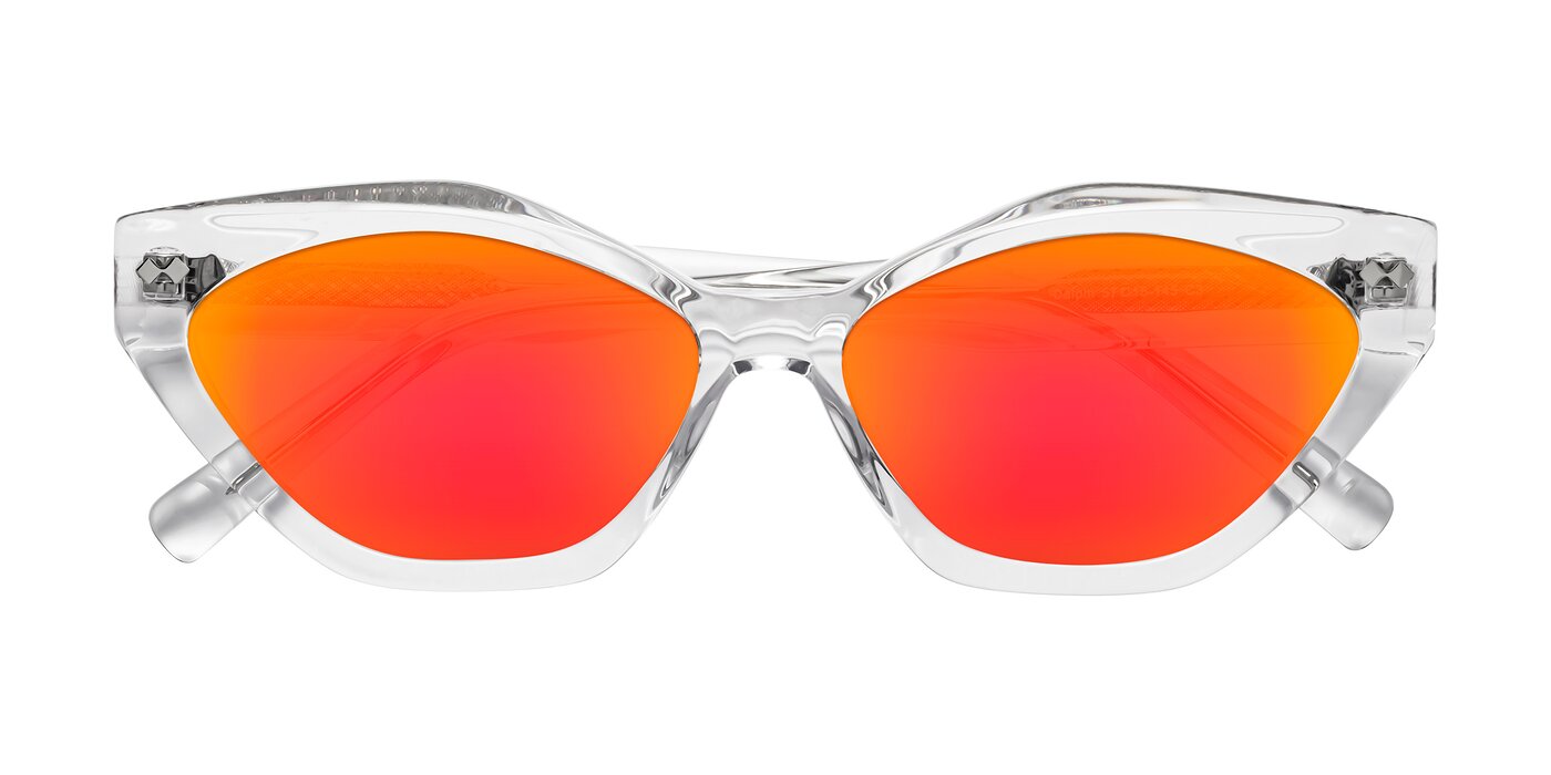 Delphi - Clear Flash Mirrored Sunglasses