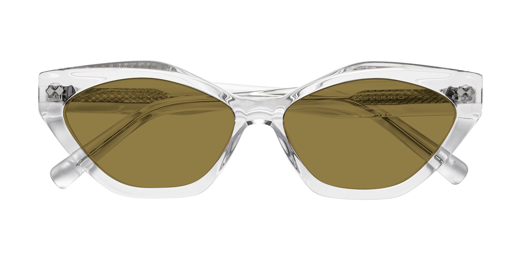 Folded Front of Delphi in Clear with Brown Polarized Lenses