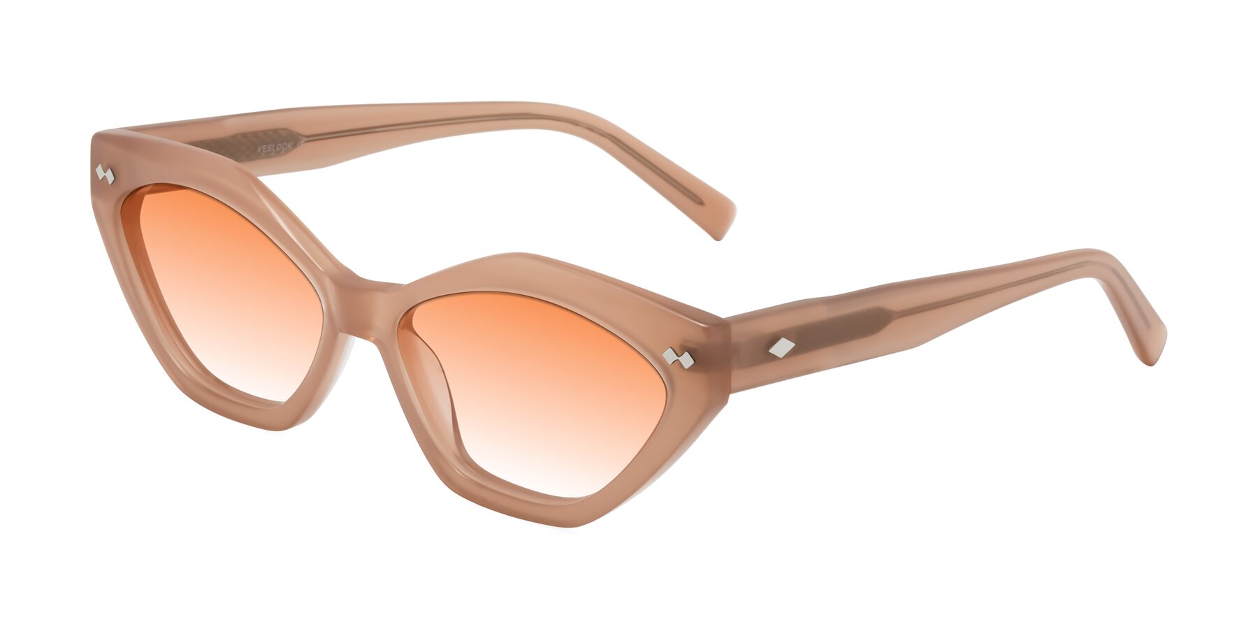 Angle of Delphi in Peach with Orange Gradient Lenses