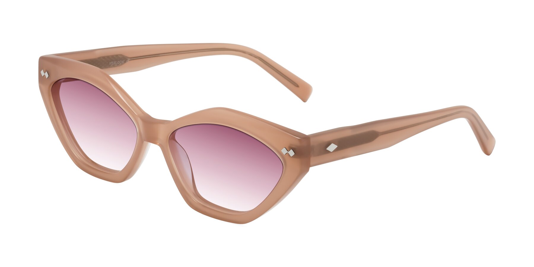 Angle of Delphi in Peach with Wine Gradient Lenses