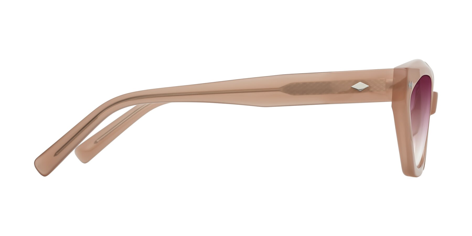 Side of Delphi in Peach with Wine Gradient Lenses