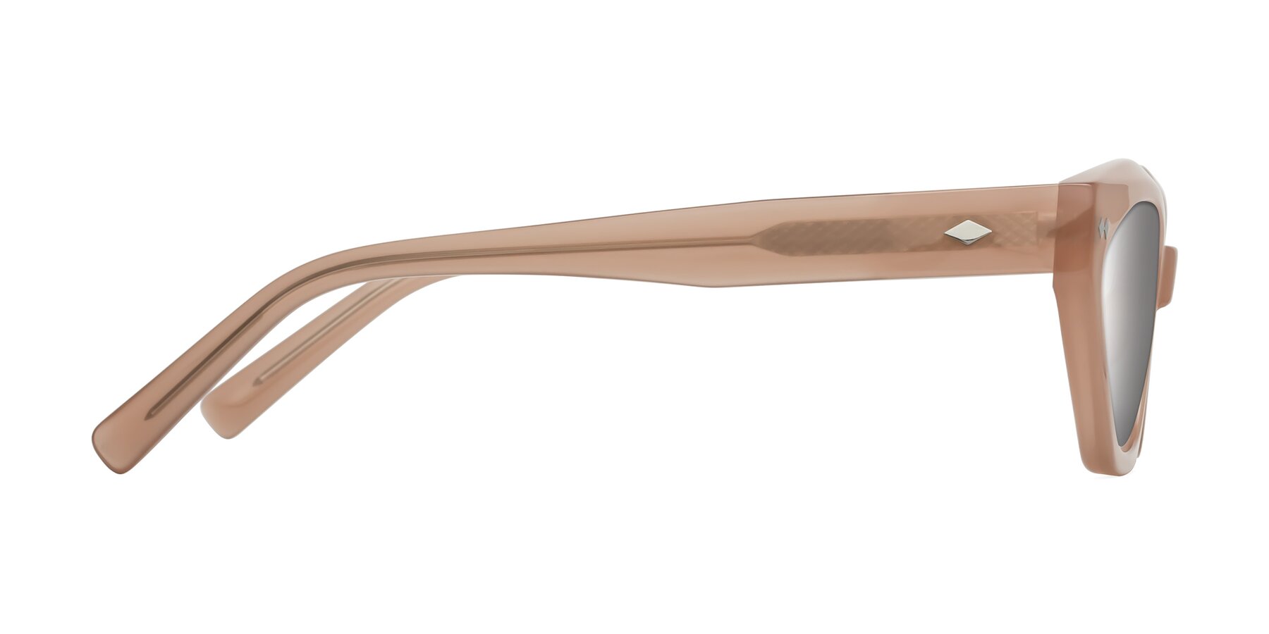 Side of Delphi in Peach with Silver Mirrored Lenses