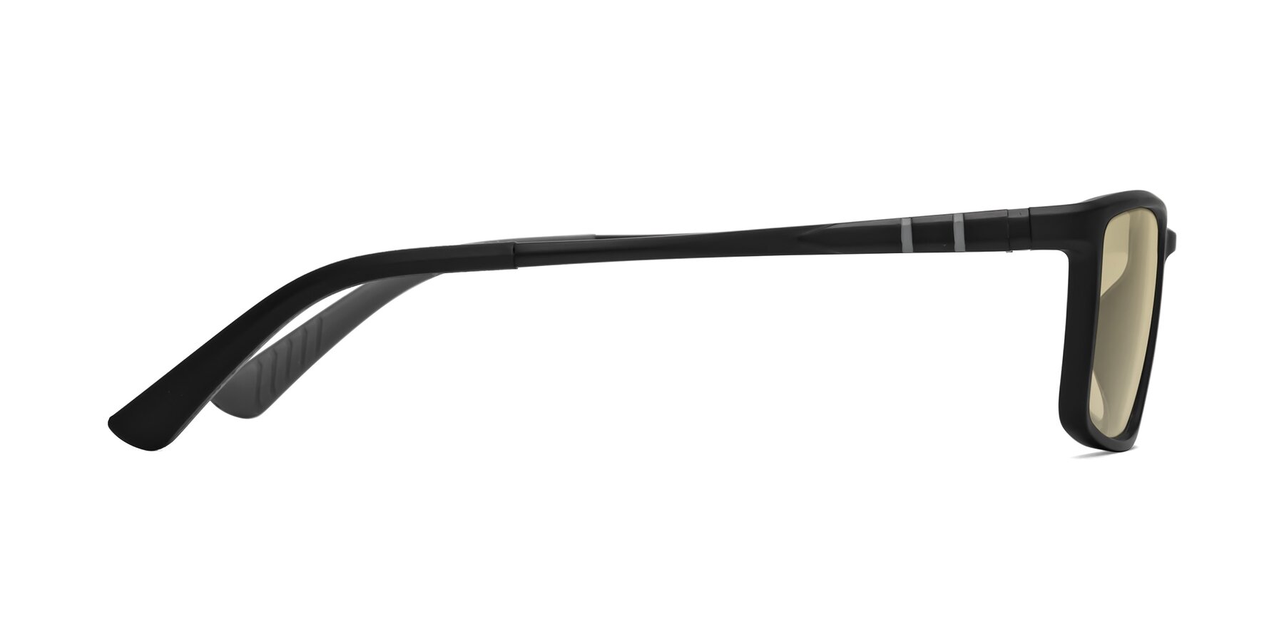 Side of Kordii in Matte Black-Gray with Light Champagne Tinted Lenses