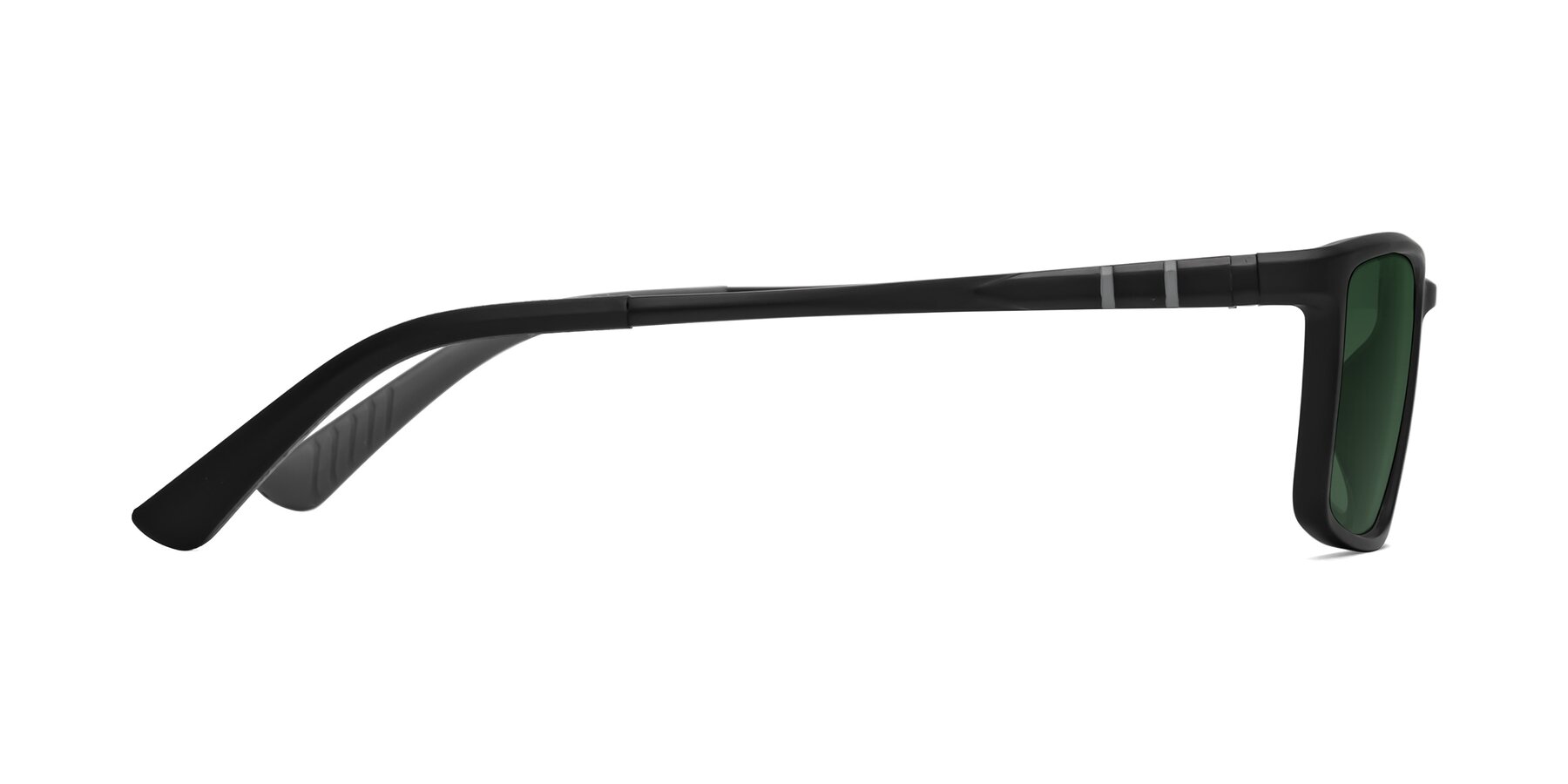 Side of Kordii in Matte Black-Gray with Green Tinted Lenses