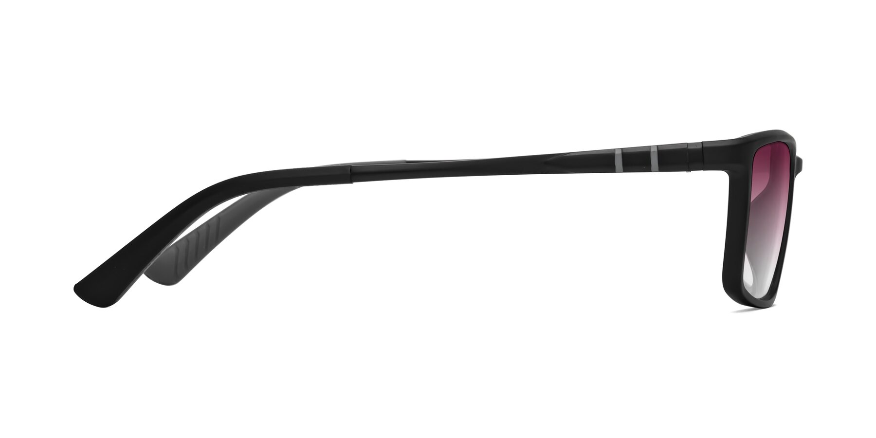 Side of Kordii in Matte Black/Gray with Wine Gradient Lenses
