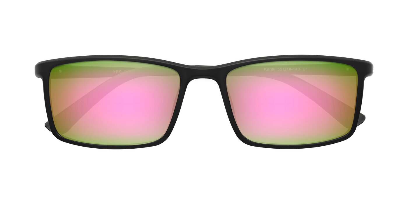 Kordii - Matte Black/Gray Flash Mirrored Sunglasses