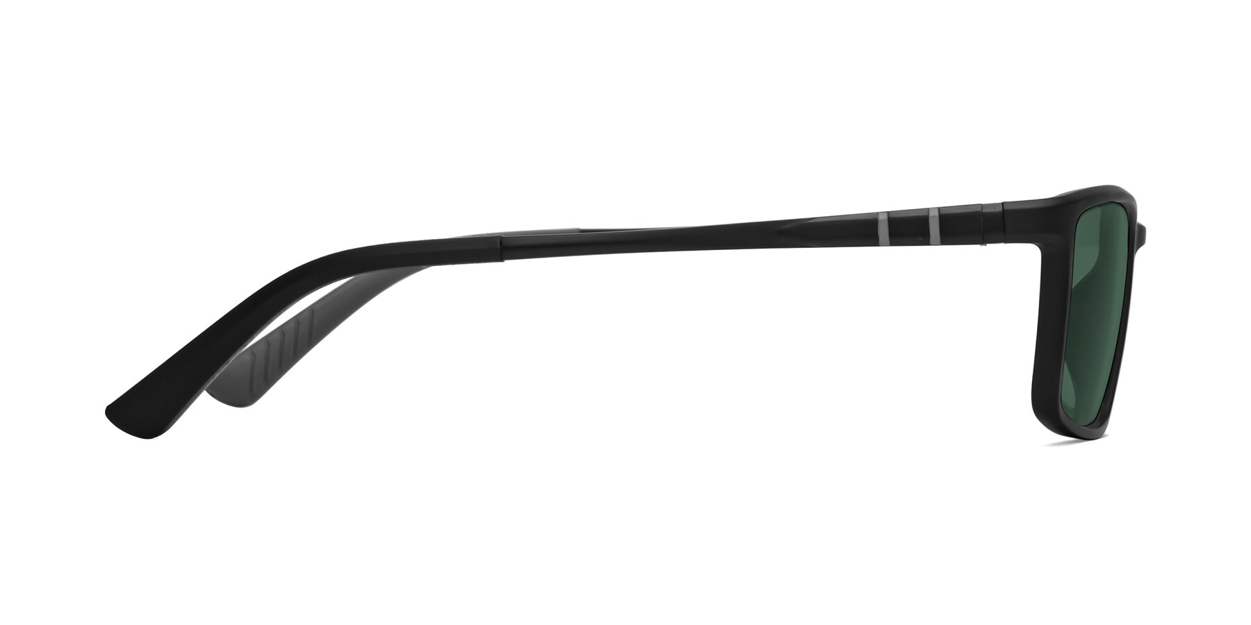 Side of Kordii in Matte Black-Gray with Green Polarized Lenses
